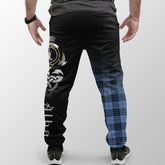 MacKay Blue Tartan Crest Jogger Sweatpants - Alba Celtic Style